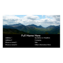 Panoramic Mountain View Bookmark Business Card Template