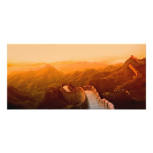 Panoramic view of Great Wall, China Art Photo