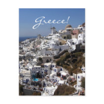 Panoramic view of Oia, Greece Post Card