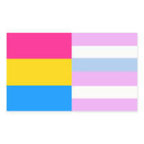 Pansexual/intersex pride flags sticker