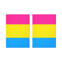 Pansexual Pride Flag on Canvas