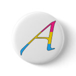 Pansexual Pride "Scarlet" Letter A Pinback Buttons