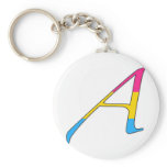 Pansexual Pride "Scarlet" Letter A keychains