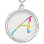 Pansexual Pride "Scarlet" Letter A Necklace