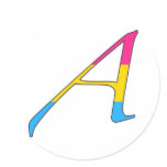Pansexual Pride "Scarlet" Letter A Stickers
