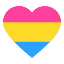 Pansexual Pride stickers - hearts