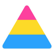 Pansexual Pride stickers - triangles