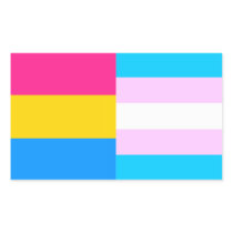 Pansexual/trans pride flags sticker