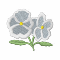 Pansies Embroidered Shirt