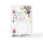 Pansy Birthday Card Frame