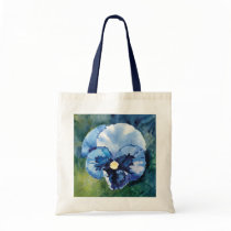 Pansy Blue Canvas Bag