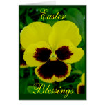 Pansy Easter Blessings Card