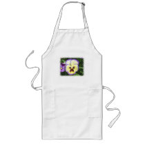 Pansy Flower Pictures Long Apron