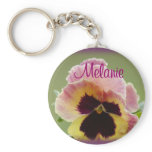 Pansy key chain- customise keychains