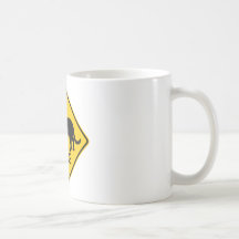 Panther Crossing Highway Sign Coffee Mugs