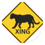 Panther Crossing Highway Sign stickers