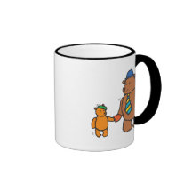 Papa bear and son cartoon mug