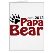papa bear claw 2012 greeting card