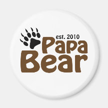 papa bear claw est 2010 magnet
