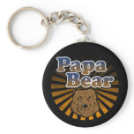 Papa Bear, Cool Fathers Day Vintage Look keychains
