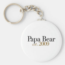 Papa Bear Est 2009 Key Chains