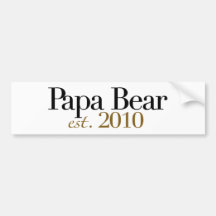 Papa Bear Est 2010 Bumper Sticker