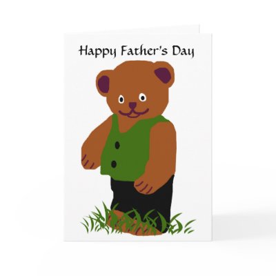 Papa Bear, Happy Father's Day blank card by marcya7