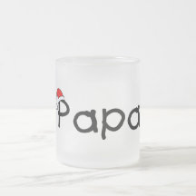Papa Christmas Santa Hat Coffee Mugs