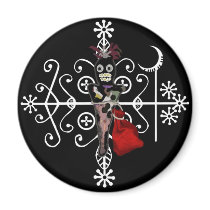 Papa Legba Voodoo Doll Veve Magnet