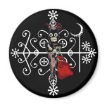 Papa Legba Voodoo Doll Veve Magnet