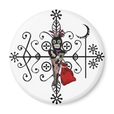Papa Legba Voodoo Doll Veve Magnet by voodoomama