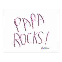 Papa Rocks! Postcard