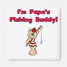Papa's Fishing Buddy Tshirts and Gifts Refrigerator Magnet