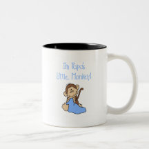 Papa's Little Monkey - Blue Tshirts and Gifts Mugs
