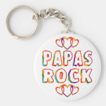 Papas Rock Keychain