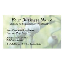 Papaver Somniferum Seed Heads Business Cards
