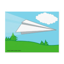 Paper Aeroplane Postcard