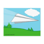 Paper Aeroplane Postcard