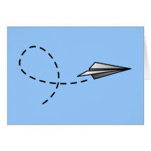 Paper Air Plane Card