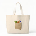Paper bag full of groceries