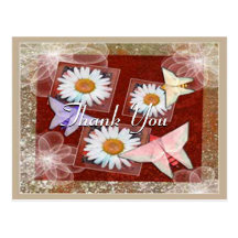 Paper Butterflies Thank You Postcards