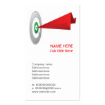 paper dart in bullseye business card