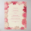 Paper Flowers Jewish Baby Naming Birth Certificate posters