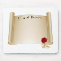 Paper official certificate mousemats
