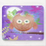 Paper owl - purple - mouse mat