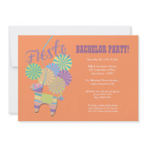 Paper Wheel + Donkey Fiesta Pinata Bachelor Party Announcement