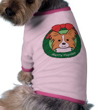Papillon Christmas Dog Tshirt