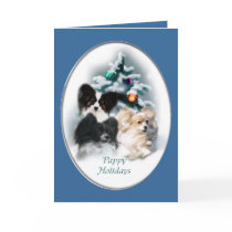 Papillon Christmas Gifts Greeting Card