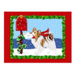 Papillon Christmas Mail Sable Post Card