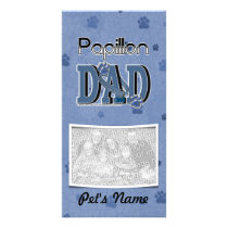 Papillon DAD Customized Photo Card